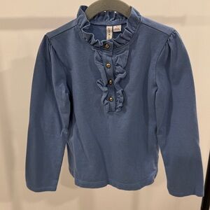 Janie and Jack girls size 5 blue Long Sleeve Kids Top